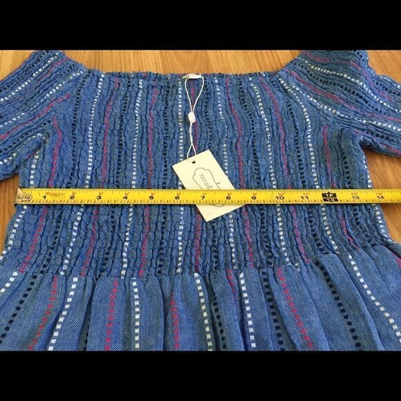 NWT MUDPIE Desi OTS Chambray Dress - Picture 7 of 9
